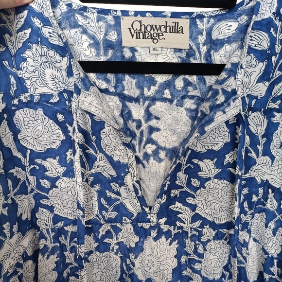 Chowchilla Vintage Arkie mini dress - Cobalt Vine - Picture 7 of 8